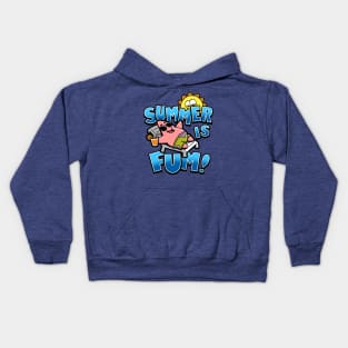 Funny Summer Slogan Sun Beach Vacation Cartoon for Kids Kids Hoodie